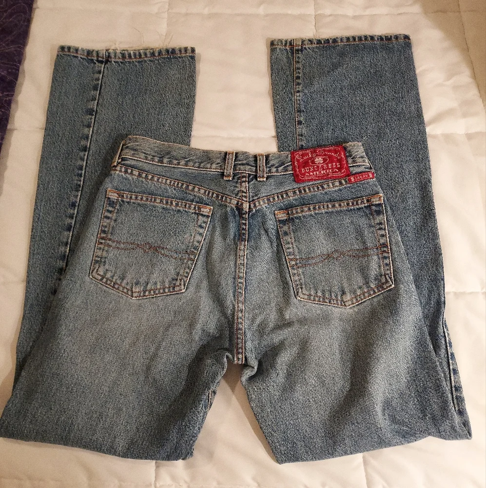 EUC Lucky Brand 100 percent cotton jeans, size 8, 29 waist American made - Picture 8 of 9